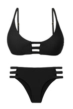 Charger l&#39;image dans la galerie, Product Front: Rio De Sol Ensemble Set Bora-Black Bra-Trio Madrid-Trio
