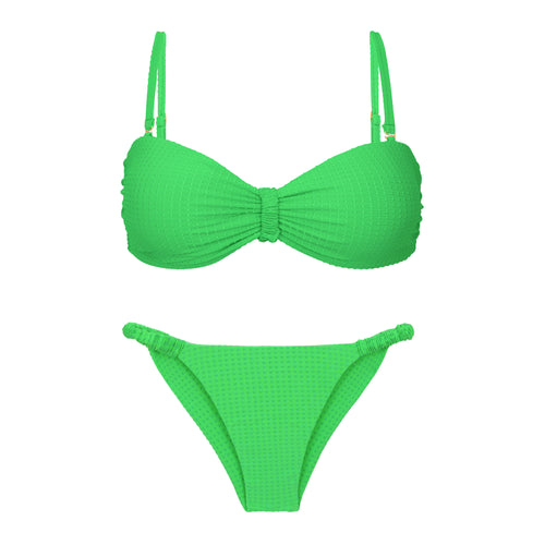 Product Front: Rio De Sol Ensemble Set Dots-Energy Bandeau-Crispy Cheeky-Crispy