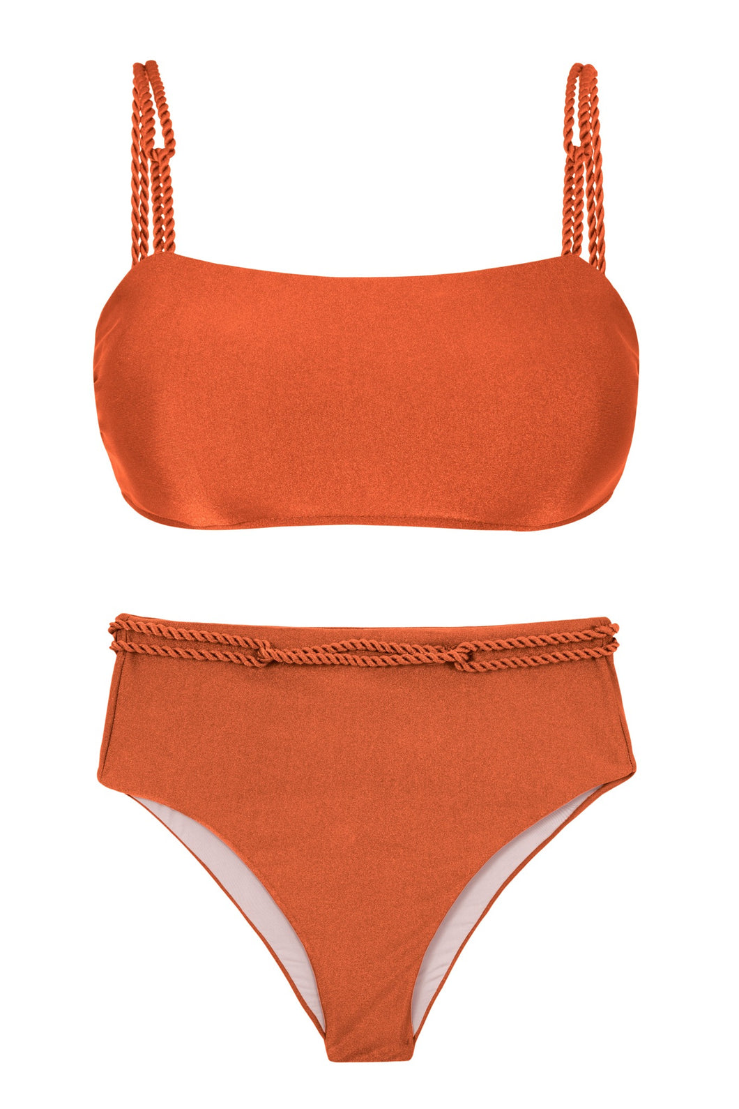 Product Front: Rio De Sol Ensemble Set Paprica Bandeau-Reto Hotpants