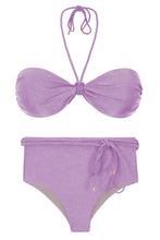Charger l&#39;image dans la galerie, Product Front: Rio De Sol Ensemble Set Shimmer-Harmonia Twist Belted-High-Waist
