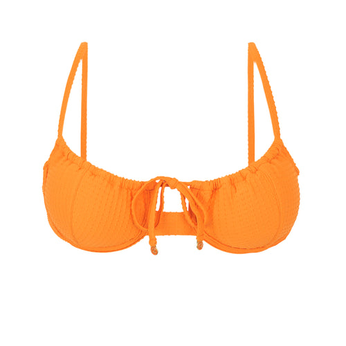 Product Front: Rio De Sol Haut Top Dots-Mango Balconet-Tie