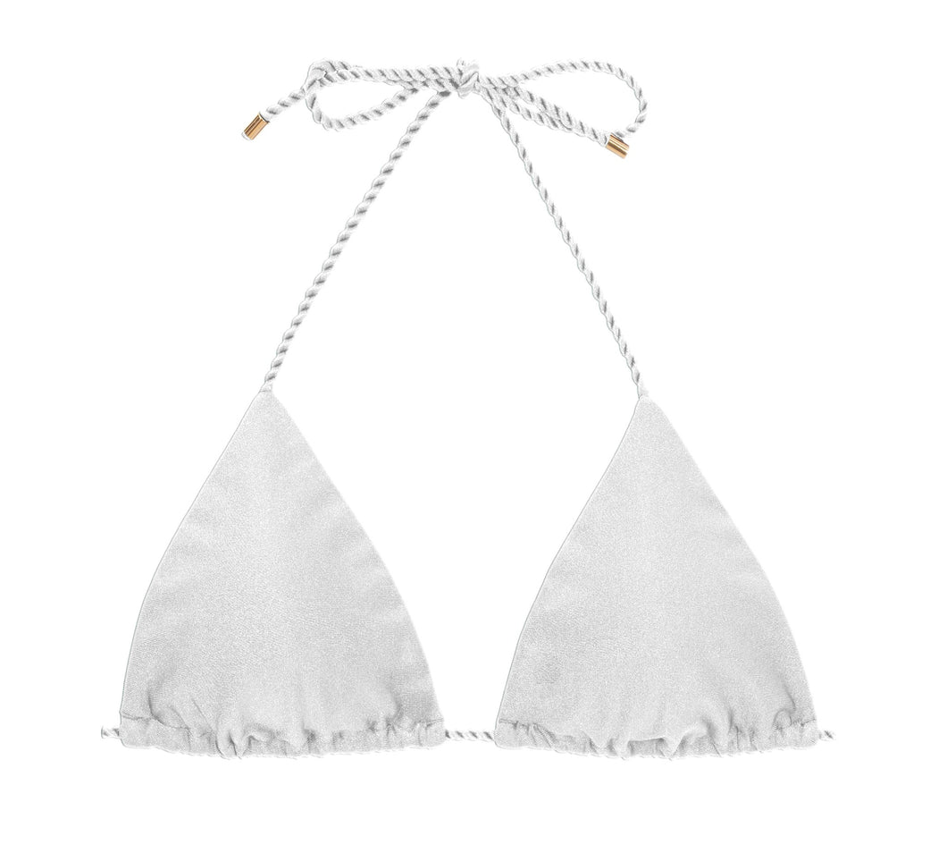 Product Front: Rio De Sol Haut Top Shimmer-White Tri-Rope