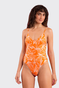 Model Front: Rio De Sol Une Pièce Trail-Orange Hype