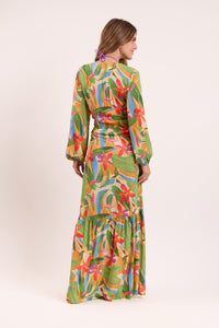 Model Back: Rio De Sol Vêtement De Plage Tropical Long Dress Verona