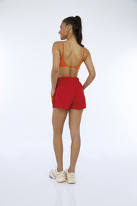 Shorts Techno Taslon Com Bolsos Vermelho Haute Red