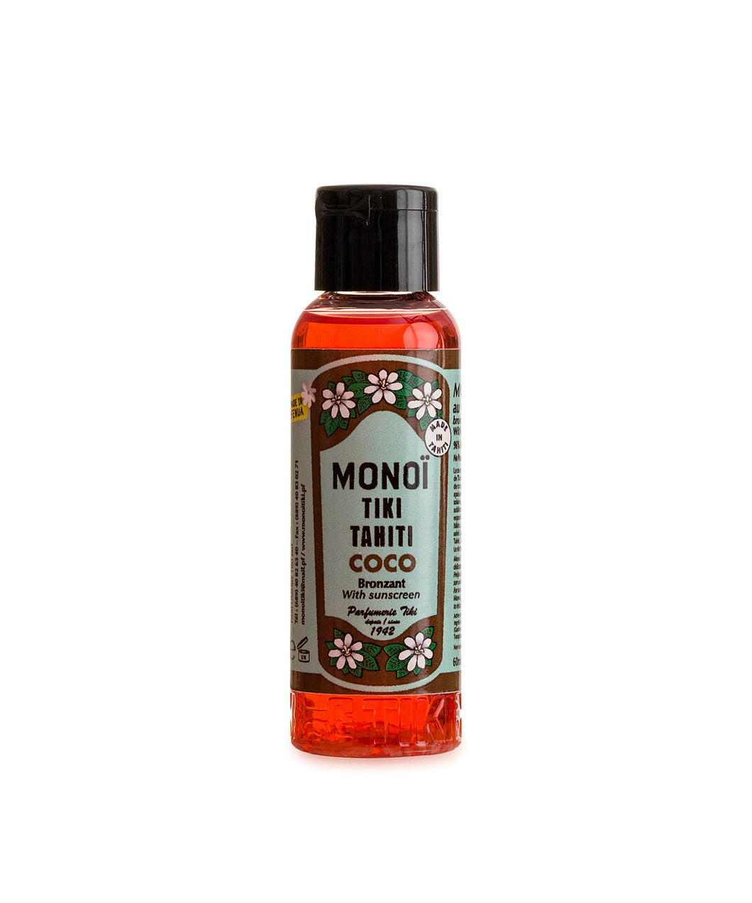 Product Front: Tiki Solaire Monoï Tiki Coco Solaire Indice 3 60Ml