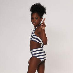 Model Back: Uv Line Deux Pièces Fille Bikini Set Listras Upf50+