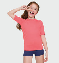 Charger l&#39;image dans la galerie, Image 04: Uv Line T-Shirt Kids Fpu50+ Uvpro Short Sleeve T-Shirt Coral Uv
