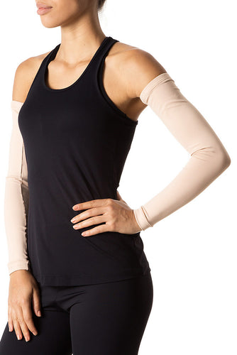 Model Front: Uv Line Gants Long Sleeve Beige Upf50+
