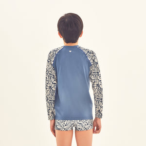 Model Back: Uv Line T-Shirt Rash Guard Kids Costela Aco Off White Upf50+