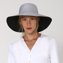 Charger l&#39;image dans la galerie, Model Front: Uv Line Chapeau Souple/Capeline San Diego Cinza Preto Upf50+
