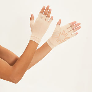 Image 04: Uv Line Gants Short Glove Chocolate Upf50+