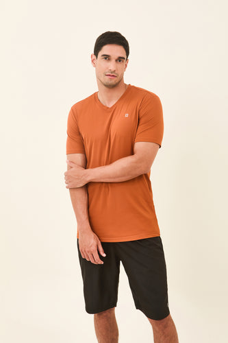 Gallery: Uv Line T-Shirt Pour Homme T-Shirt Sport Fit Caramelo Upf50+