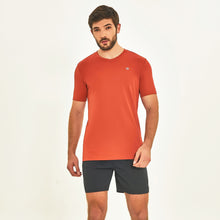 Charger l&#39;image dans la galerie, Model Front: Uv Line Fitness Haut T-Shirt Sport Fit Ferrugem Upf50+
