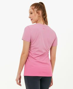 T-Shirt Skin Fit Degrade Rosa Mauve