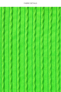 Wavy Ruched Que Sera Sera Neon Lime